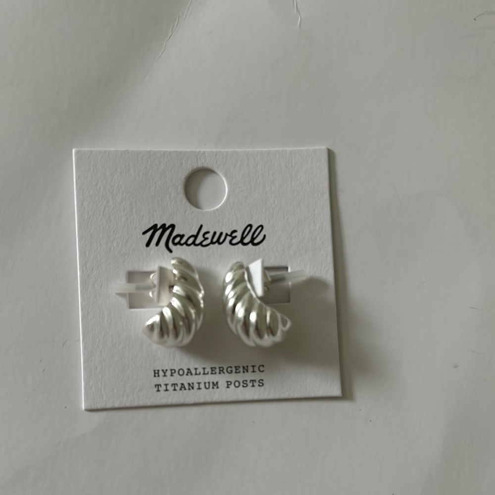 Madewell Twisted Silver Earrings